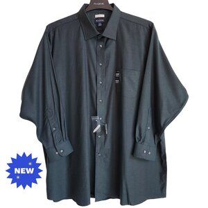 20 34/35 Green Dress Shirt Traditional Fit Jos A Bank New 4X Solid Mens Opened